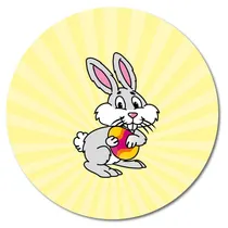 Personalised Easter Bunny Stickers (35 per sheet - 37mm)