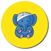 Personalised Accident Elephant Stickers (35 per sheet - 37mm)
