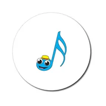 Personalised Music Note Stickers (70 per sheet - 25mm)