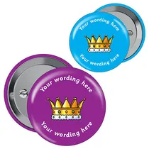 Personalised Crown Badges (10 Badges)