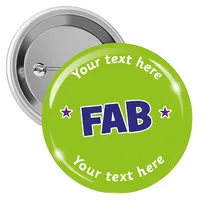 Personalised Fab Badges (10 Badges - 38mm)