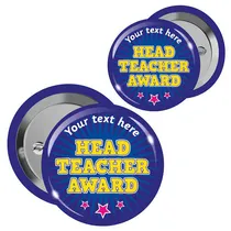 Personalised Head Teacher Award Badges x 10
