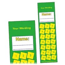 Personalised Bookmark - Green (60mm x 210mm)
