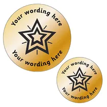 Personalised Metallic Bronze Star Stickers