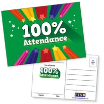 100% Attendance Postcards Home (20 Postcards - A6)