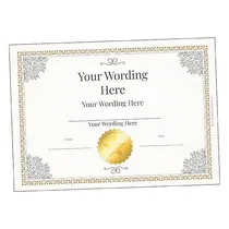 PERSONALISED Graduation Certificate - White & Gold (A5)