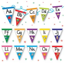 Pedagogs Laminated Alphabet Bunting (A-Z Flags)
