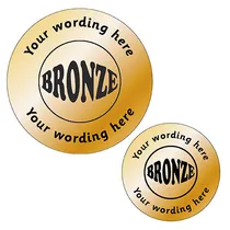 Personalised Metallic Bronze Stickers