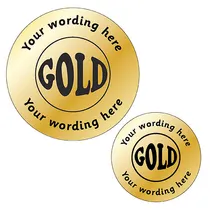 Personalised Metallic Gold Stickers