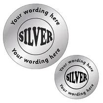 Personalised Metallic Silver Stickers