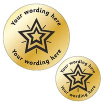 Personalised Metallic Gold Star Stickers 