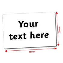Personalised Text Stickers SPECIAL PRICE  - e.g. Class Names (32 per sheet - 46mm x 30mm)