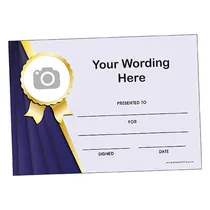 Upload Your Own Certificate - Side Circle Image (A5)