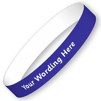 Personalised Wristbands - Blue (15mm x 250mm)