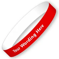 Personalised Wristbands - Red SET OF 5 (15mm x 250mm)