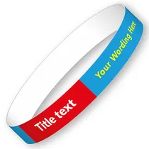 Personalised Wristbands - Title and Message Wording (5 Wristbands - 15mm x 250mm)
