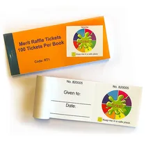 Raffle Tickets Merit Prize Colour Palette - Book of 100