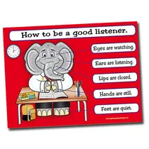 How to Listen Good Habits Poster (A2 - 620mm x 420mm)