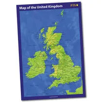 Map of the UK Poster (A2 - 620mm x 420mm)