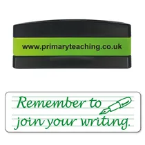 Remember to Join Your Writing Stakz Stamper - Green Ink (44mm x 13mm)