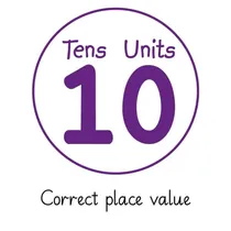 Pedagogs 'Correct Place Value' Stamper - Purple Ink (25mm)