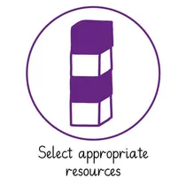 Pedagogs 'Select Appropriate Resources' Stamper - Purple Ink (25mm)