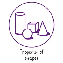 Pedagogs 'Property of Shapes' Stamper - Purple Ink (25mm)