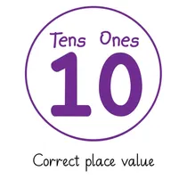 Pedagogs Tens and Ones Stamper - Purple Ink (25mm)