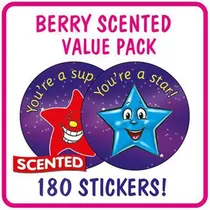 Berry Scented Stickers Value Pack (140 Stickers - 37mm)