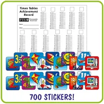 Times Tables Stickers Value Pack (700 Stickers - 16mm)