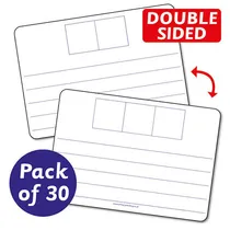 Mini Whiteboards - 2 & 3 Phoneme whiteboards (A4 - Pack of 30)