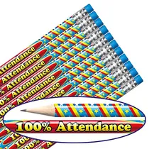 100% Attendance Foil Pencils (12 Pencils) Brainwaves