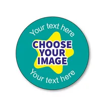 Design Your Own Stickers with Logo (70 Stickers - 25mm) 