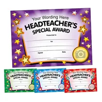 Personalised Headteacher's Special Award Certificates (A5 - 20 Certificates)