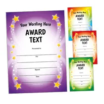 Personalised Star Certificates - Portrait (A5 - 20 Certificates)