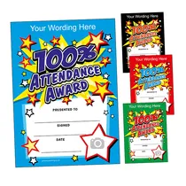 Personalised 100% Attendance Award Certificates (A5 - 20 Certificates)