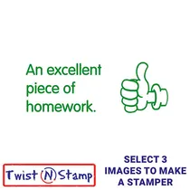 An Excellent Piece of Homework Stamper - Twist N Stamp