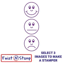 Smiley Faces Assessment Stamper - Twist N Stamp