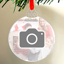 1 Upload Your Own Photo Christmas Bauble - 75mm