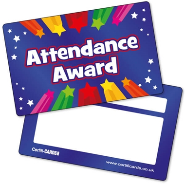 10 Attendance Award CertifiCARDs