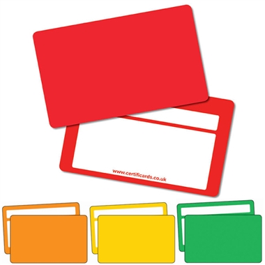 10 Coloured CertifiCARDs