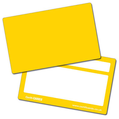 10 House Colour CertifiCARDs - Yellow