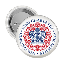 10 King Charles III Coronation Badges - 38mm