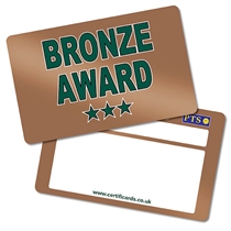 10 Metallic Bronze Award CertifiCARDs
