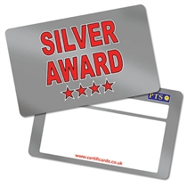 10 Metallic Silver Award CertifiCARDs
