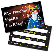 10 My Teacher Thinks I'm Magic CertifiCARDs