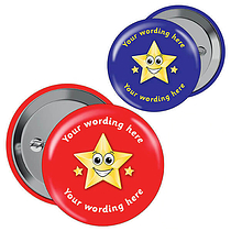 10 Personalised Gold Star Badges
