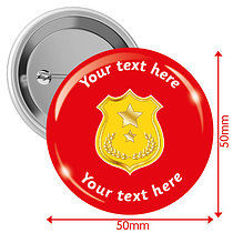 10 Personalised Shield Badges - 50mm