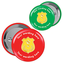 10 Personalised Shield Badges