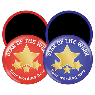 10 Personalised Star of the Week Magnets - 38mm